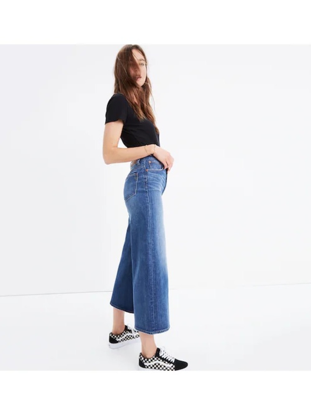 Madewell Wide Leg Crop Jeans in Bainbridge Wash - 26 - Like New - Picture 3 of 12